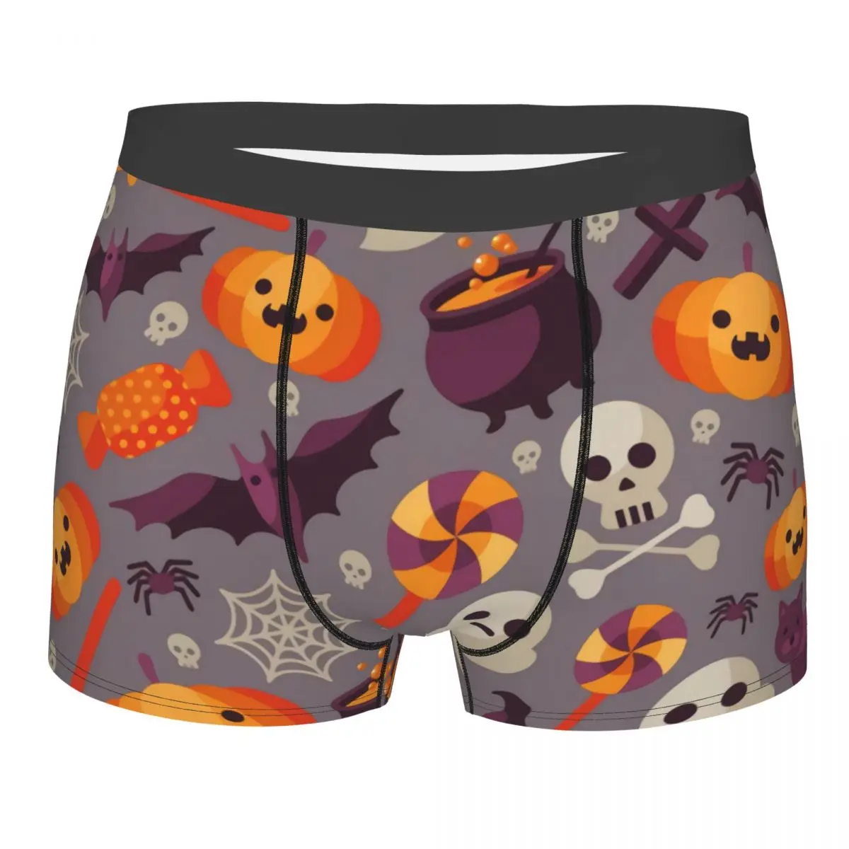 

Happy Halloween Trick Or Treat Underpants Cotton Panties Shorts Boxer Briefs Male Underwear Print