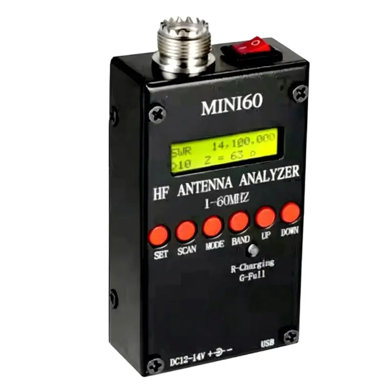 Фото Анализатор антенн ABRU-SARK-100 MINI60, измеритель КСВ 1-60 МГц, тестер импеданса для любительской радиосвязи и раций №1