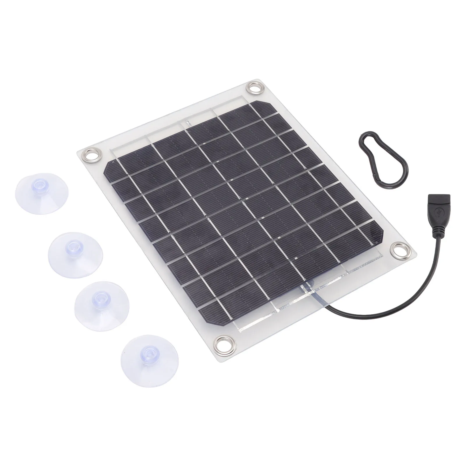 10W solar panel USB port charging cell phone outdoor portable camping emergency solar panel transparent panel