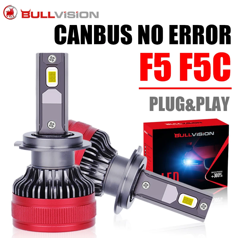 

Лампы для автомобильных фар Bullvision H7 светодиодный F5 F5C H4 H11 H1 H8 9005 9006 HB3 HB4 9012 HIR2 5570 CSP 6500K
