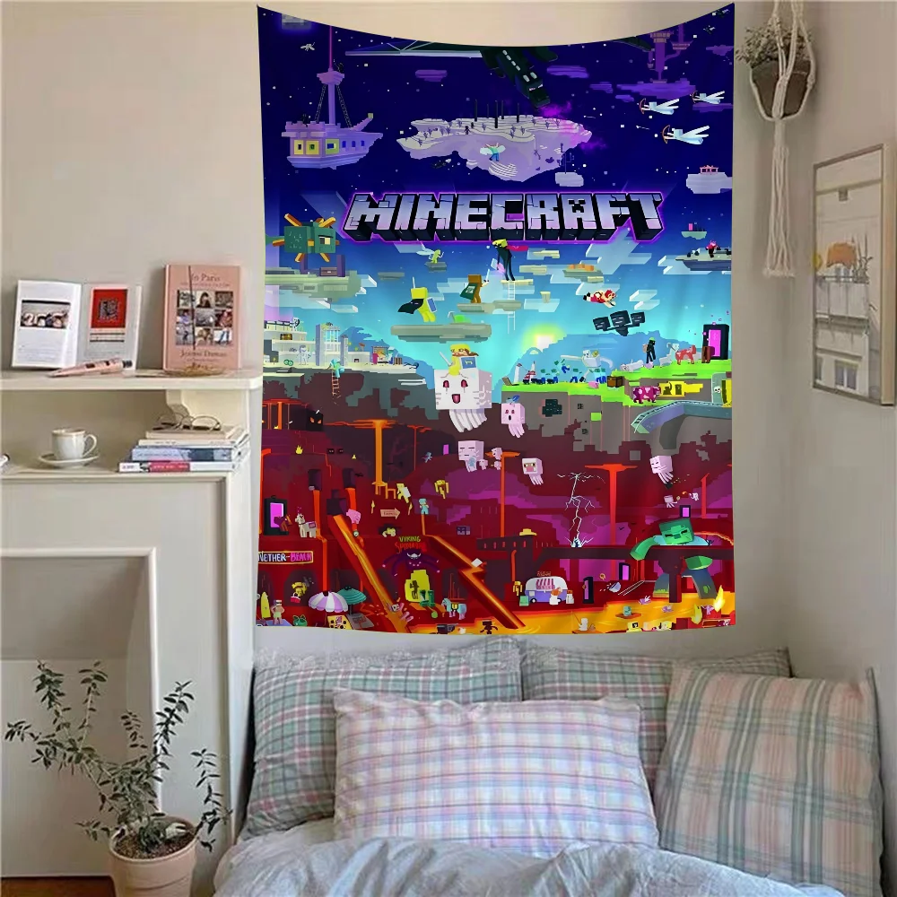 Игровая Мина C-Crafts аниме гобелен хиппи цветок настенные ковры Декор для спальни