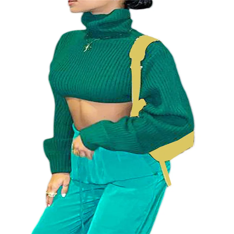 

Женский укороченный свитер в стиле Харадзюку, винтажный вязаный пуловер с длинным рукавом, большие размеры, Y2k, Осень-зима