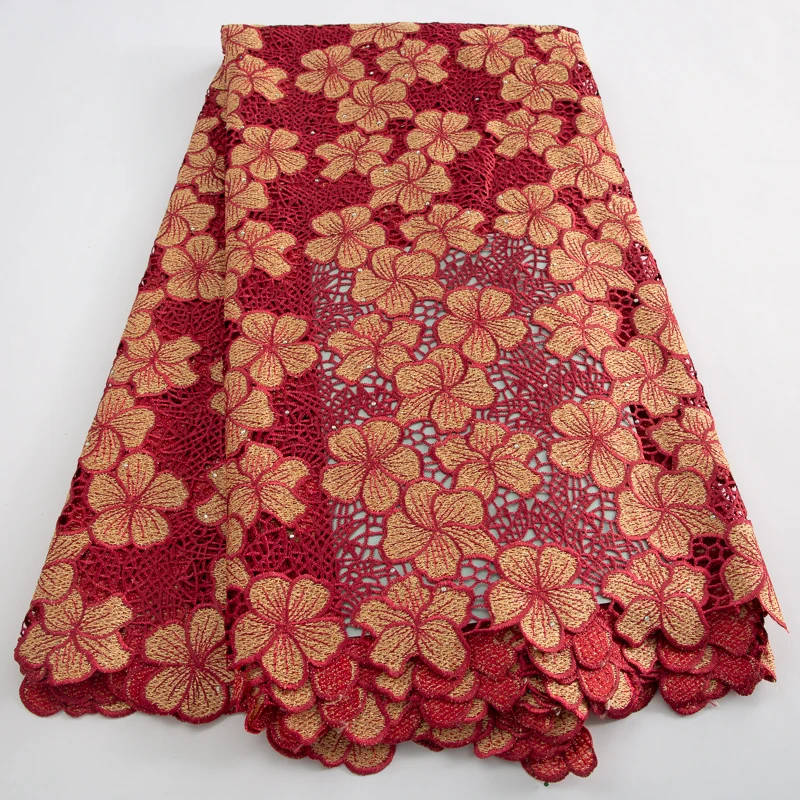 

Nigerian Cord Lace Fabric 2024 High Quality Water Soluble Lace Fabric African Lace Fabric Luxury Evening Dresses for Women A3615