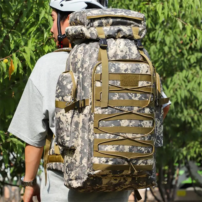 

Нейлоновый водонепроницаемый рюкзак 80 л, уличные военные рюкзаки, тактическая спортивная Сумка для кемпинга, походов, рыбалки, охоты