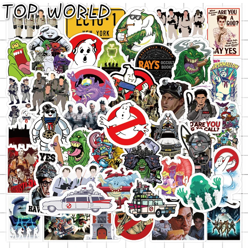 

10/50Pcs/set Ghostbusters Cartoon Classic Fantasy Movie Stickers For Luggage Laptop DIY Phone Toys Helmet Skateboard Kids Gift