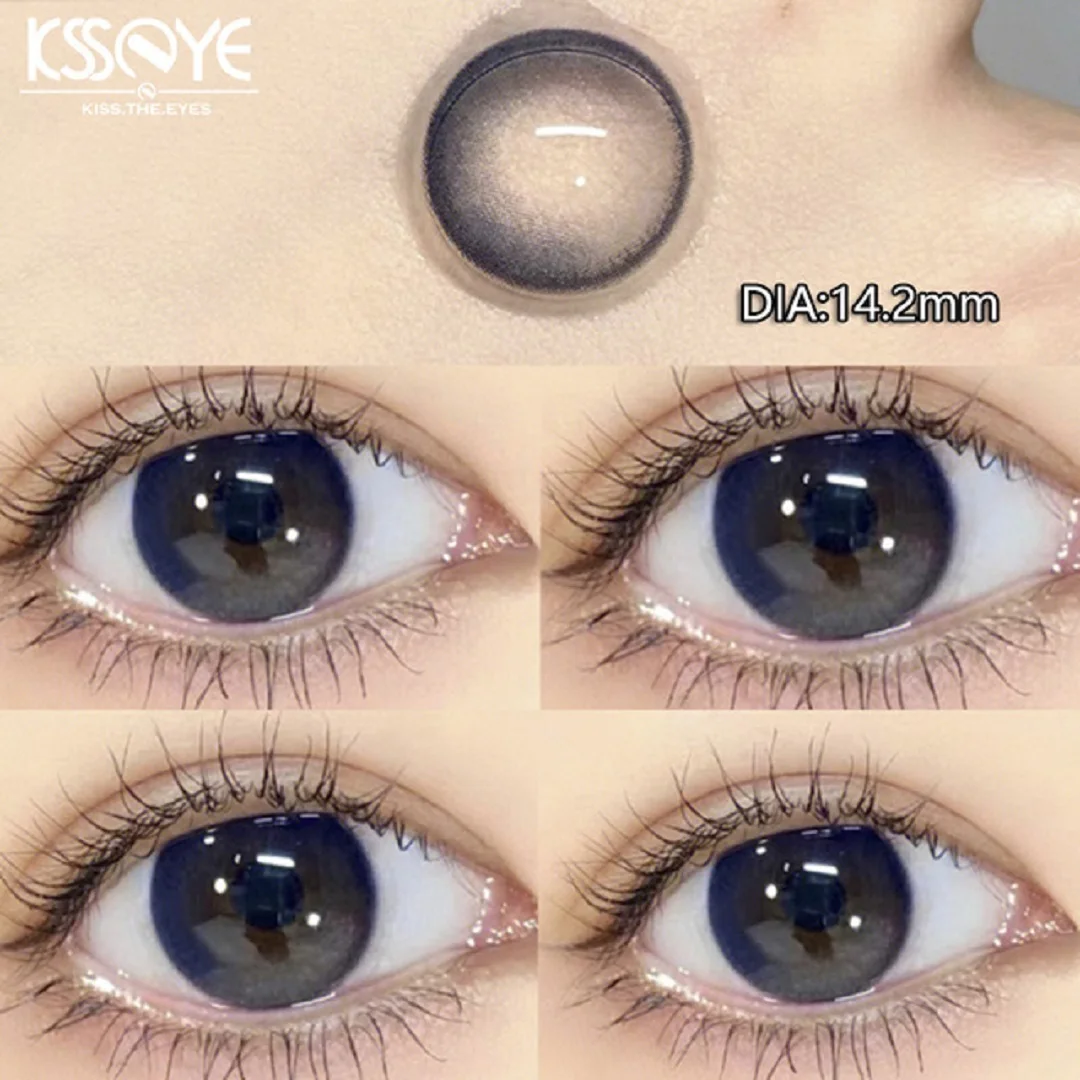 

KSSEYE 2pcs Colored Contact Lenses Myopia Colorcon lens With Diopter Natural Pink Brown Black Large Pupils Lenses Free Shipping