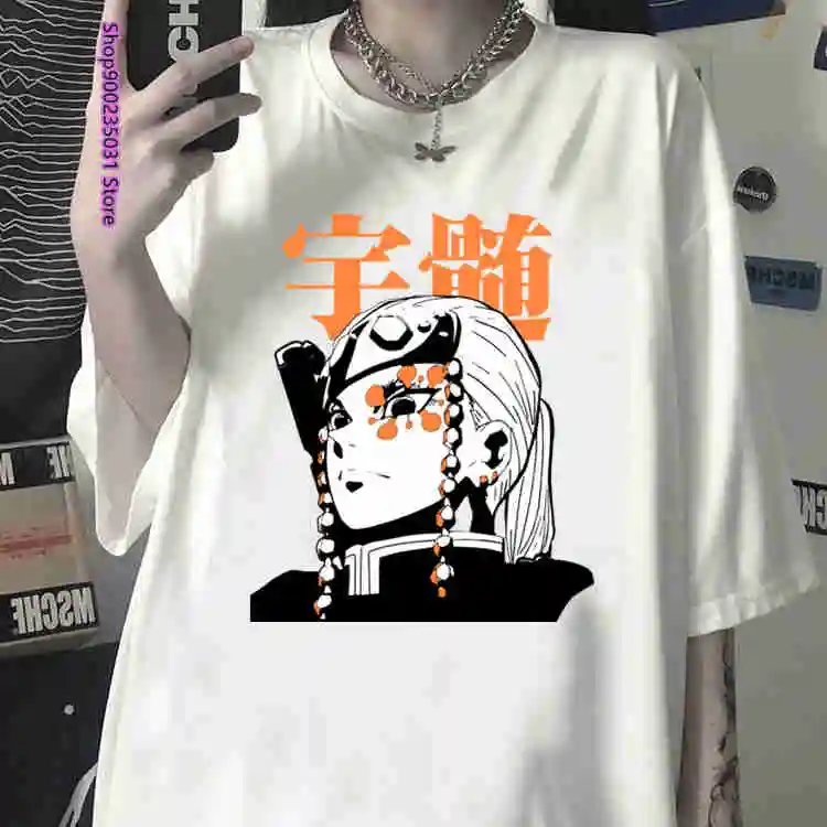 Tops Frauen Anime Dämon Slayer T-Shirt Gothic T Hemd Anime Tengen Uzui Manga Graphic Tee Shirt ästhetischen Streetwear dropship