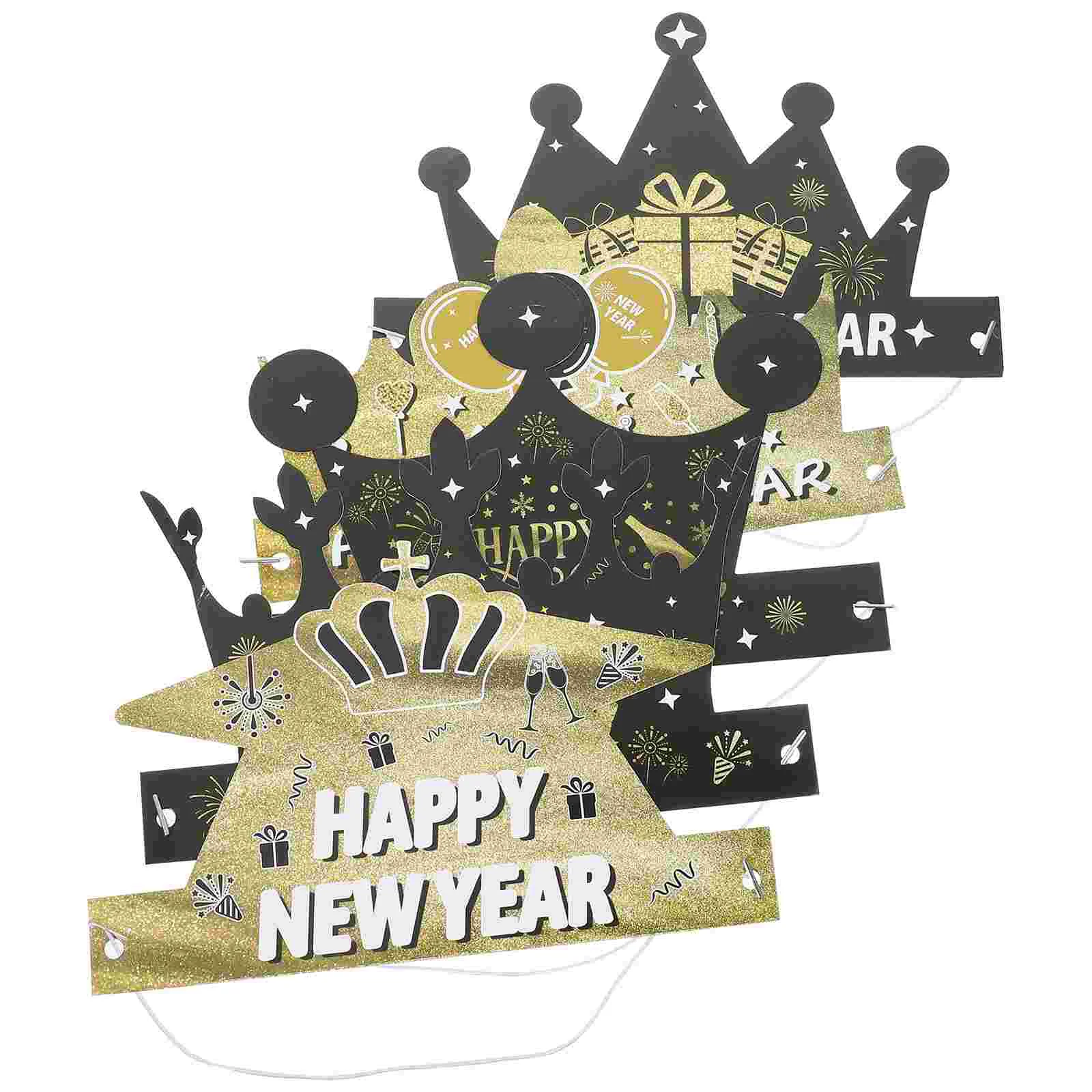 

New Year Party Paper Hat Year's 2024 Hats Supplies Years Decor Adults Christmas Ornament