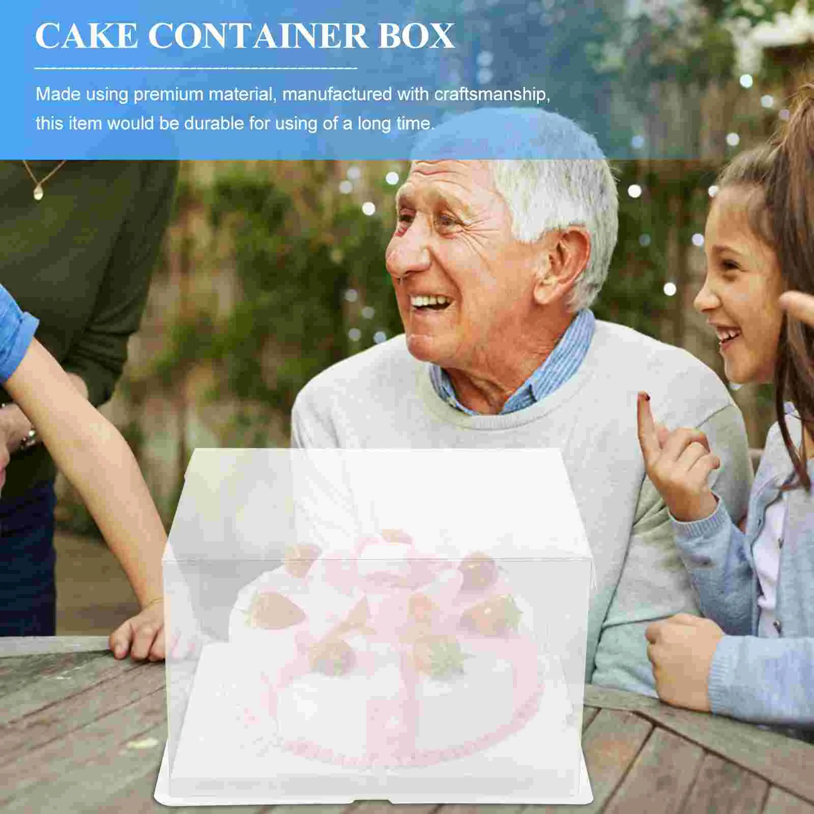 

Transparent Cake Box Cupcake Holder Lid Clear Gift Boxes Cupcake Containers Paper Cup Party Cake Container Window Cupcake