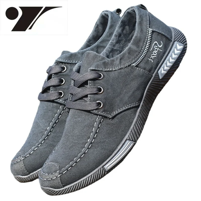 

Удобные парусиновые туфли для мужчин, удобная дышащая ткань, низкий верх, Модная легкая Нескользящая обувь