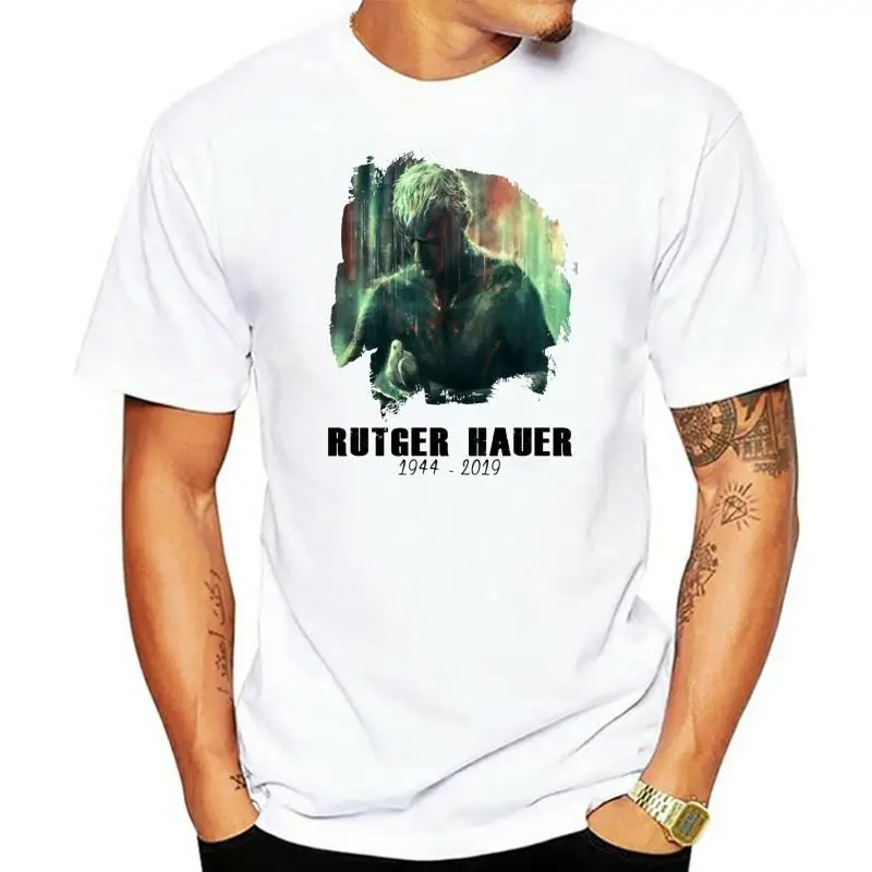 

Rutger Hauer T Shirt Tears In Rain Movie Blade Runner Adult Mens Tee Top Classic Custom Design Tee Shirt