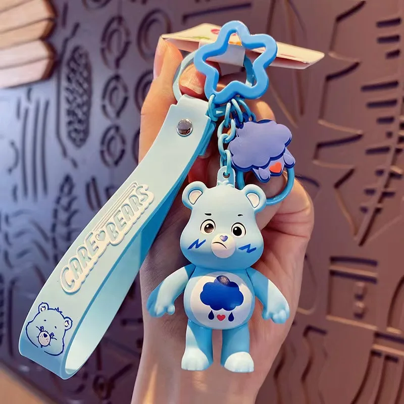 Фото Miniso miłość niedźwiedź brelok torba dla par wisiorek Ins Cartoon PVC prosty śliczny plecak dla dzieci wisiorek lalka akcesoria samochodowe №5