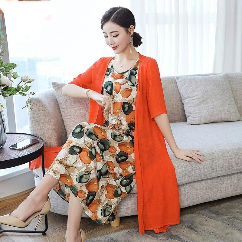 

Женский шифоновый костюм из двух предметов, элегантный кружевной кардиган и жакет, модель C51 на лето, 2023