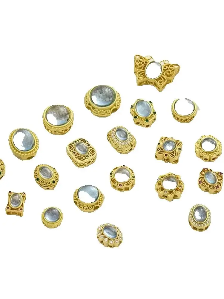 Медное покрытие матовое золото инкрустированная имитация натурального камня