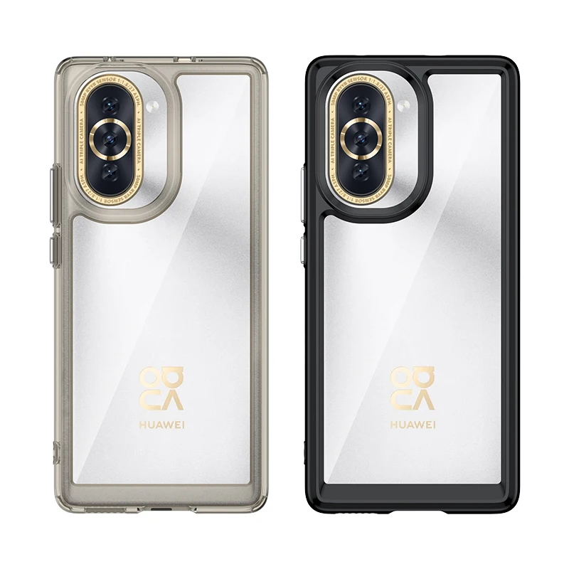 

Clear Case for Huawei Nova 10 Pro 10Pro Luxury Soft Edges Hard Armor Shockproof Phone Cover Nova10 Nova10Pro NCO-AL00 GLA-AL00