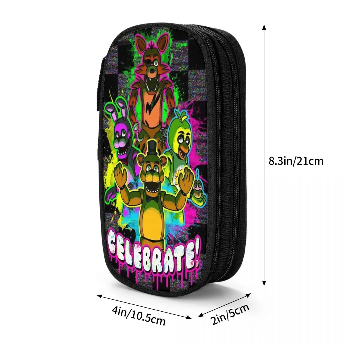 Игра Fnaf Security Breach Merch Pen Box большой емкости для школы Фредди Movie пенал