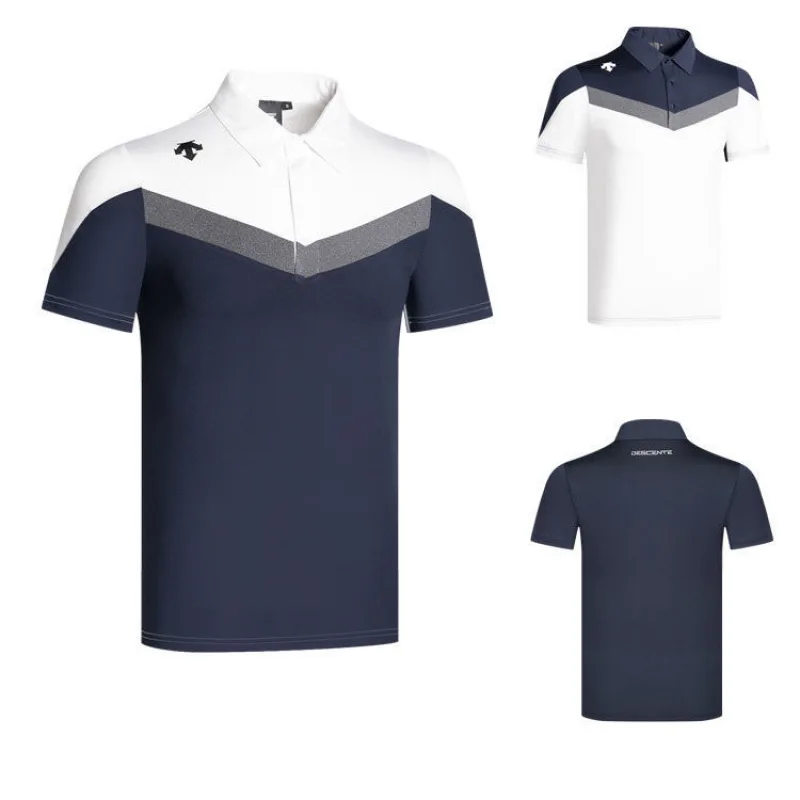 

Men Golf Wear 2022 Summer Fashion Tenni Sports Golf Apparel Short Sleeve T-shirt Dry Fit Breathable Polo Shirts for Men