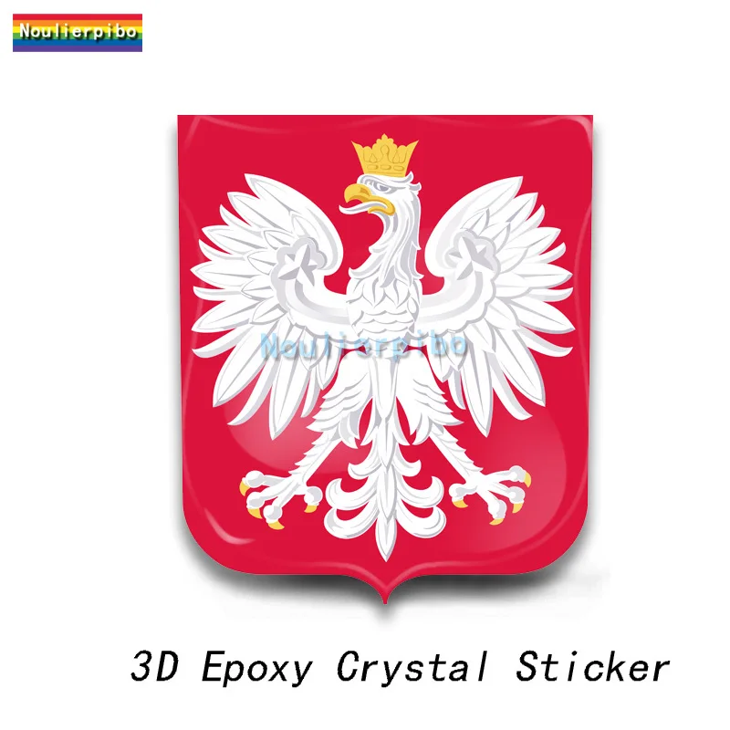 

3D эпоксидная смола, ПВХ, польский флаг ВВС, национальная эмблема, карта, купольная наклейка, украшение автомобиля, виниловая наклейка для ноутбука, телефона