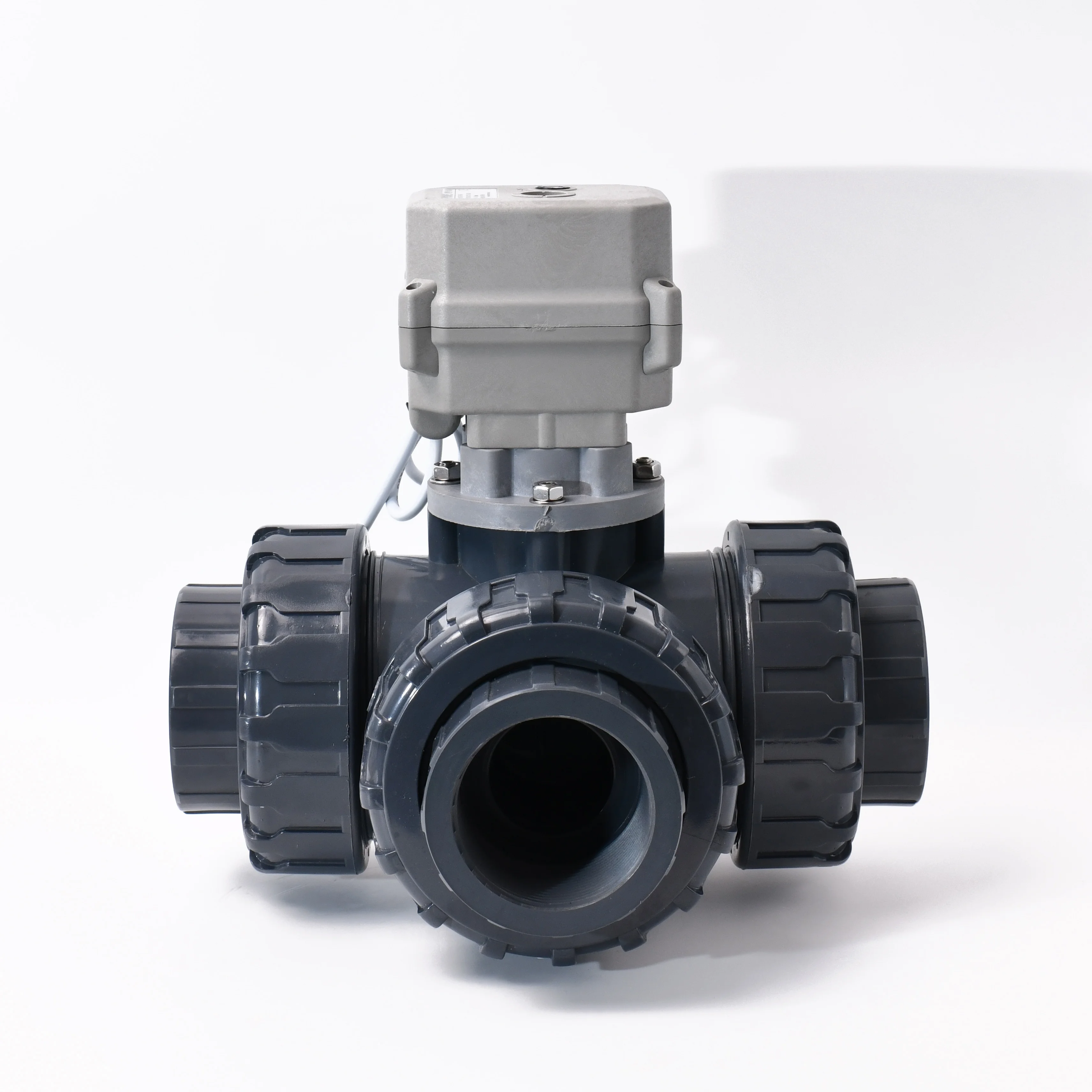 

3 way 220 Volt DN40 Electric Plastic Valve 1-1/2" normal closed PVC motorized valve