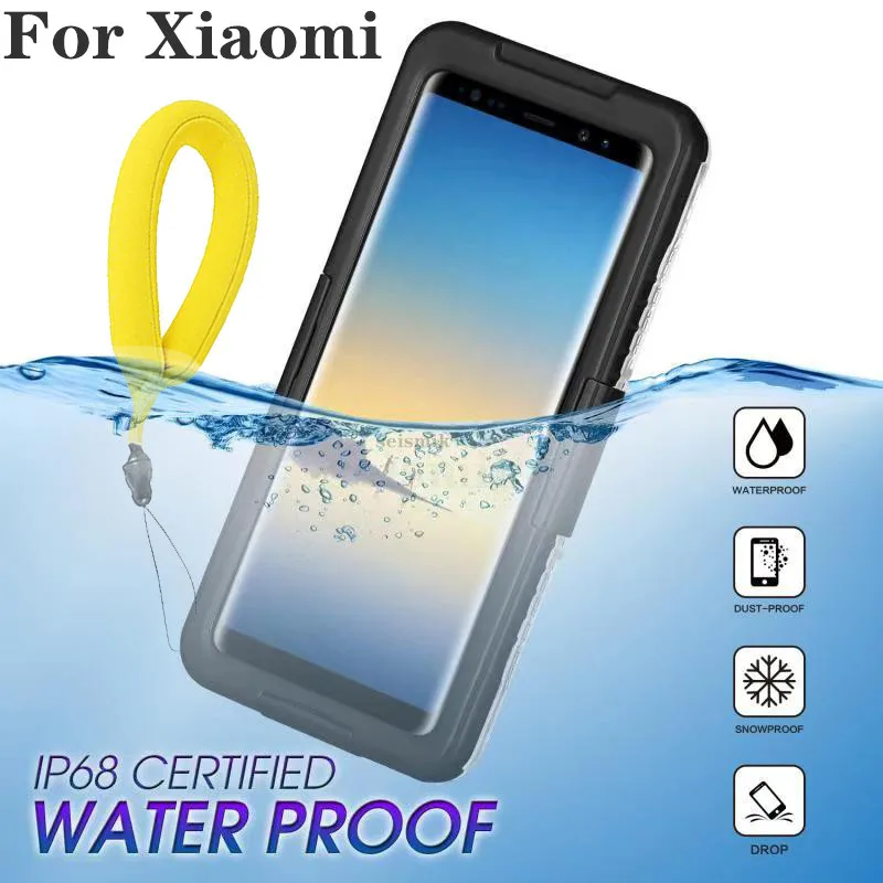 Водонепроницаемый чехол для Xiaomi Mi 9 11 Mi10T Mi9lite Note9T 9Pro 5G Redmi Note9S X3-NFC K30 Note 7 8 8Pro Mi10 10X -