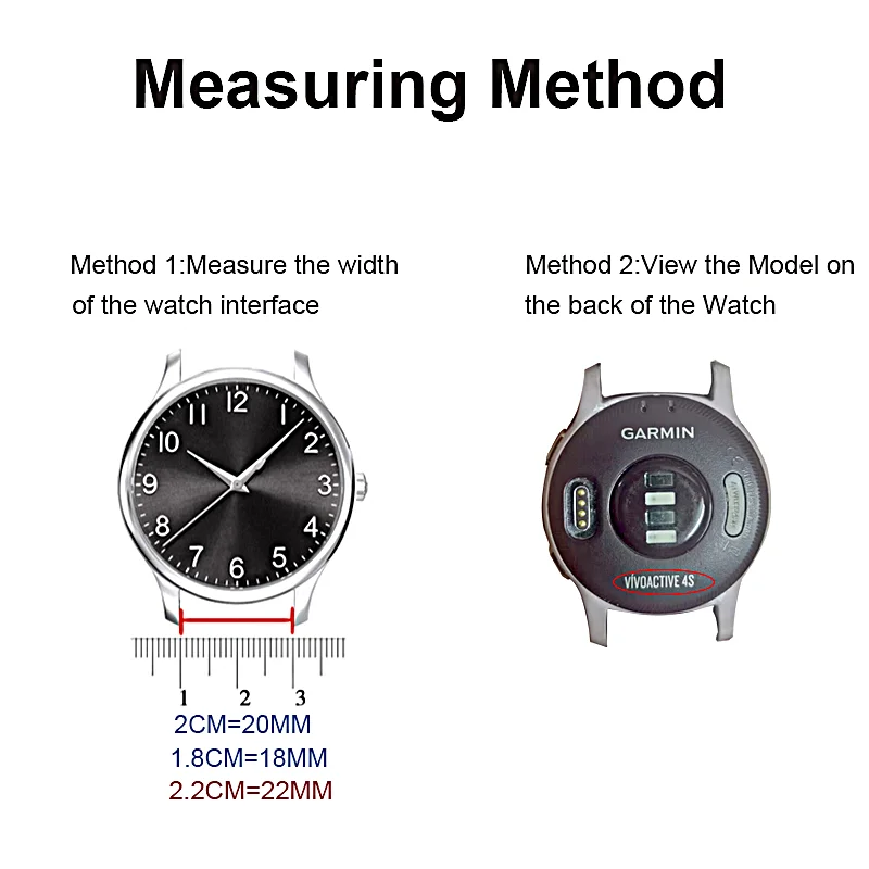 Metal Strap For Garmin Venu 2 2S SQ 18mm 20mm 22mm Watch Band Vivoactive 3 4 4s Forerunner 245 Magnetic Milanese Loop Bracelet