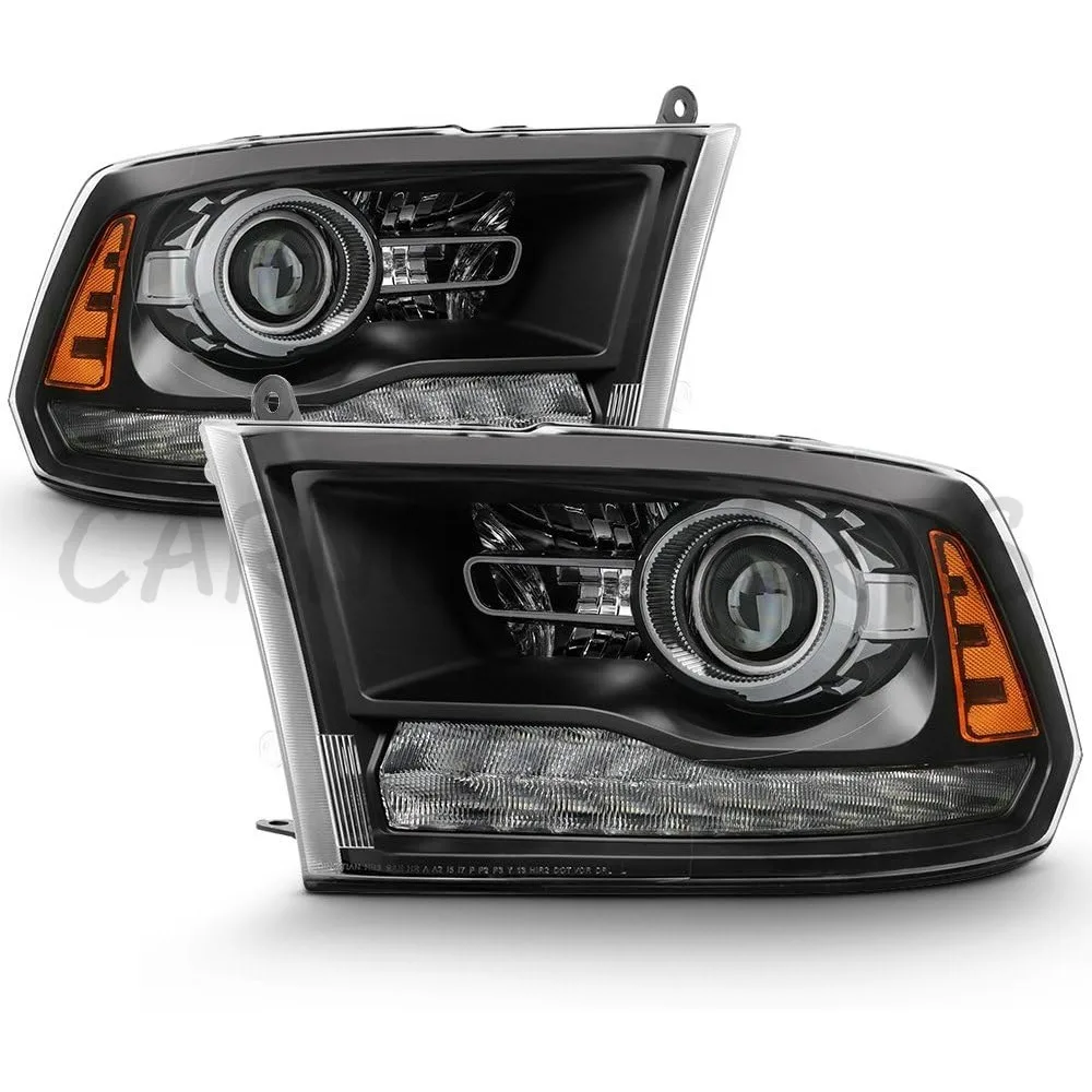 

Пара для Dodge Ram 1500 2500 3500 2013-2018 со светодиодными фарами для проектора DRL со стороны водителя + пассажира