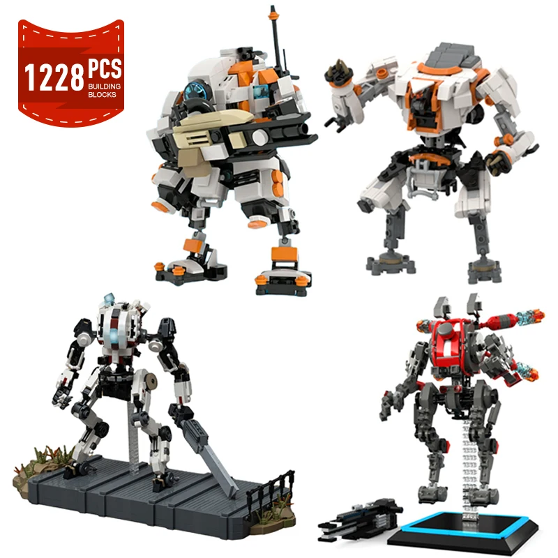 

MOC Titanfalled Mecha Robot Building Blocks Set Game Shooting Action Figures Warriorer Model Bricks Toys for Children Gifts