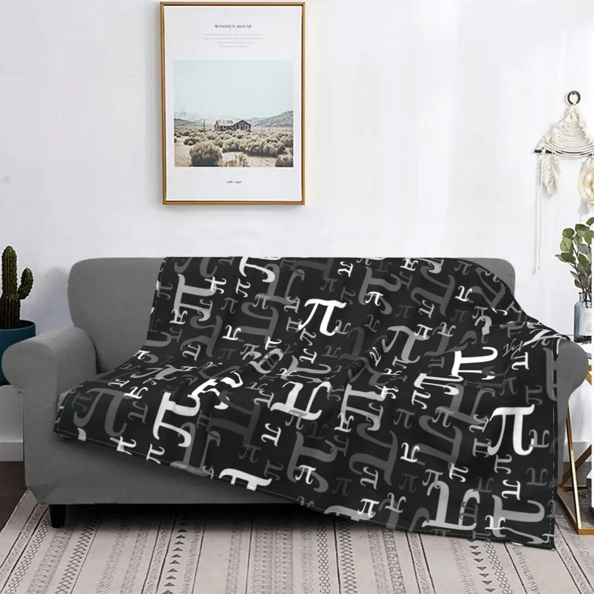 

Science Math Pieces Of Pi Dark Knitted Blankets Flannel Throw Blankets Bedding Couch Decoration Soft Warm Bedspread
