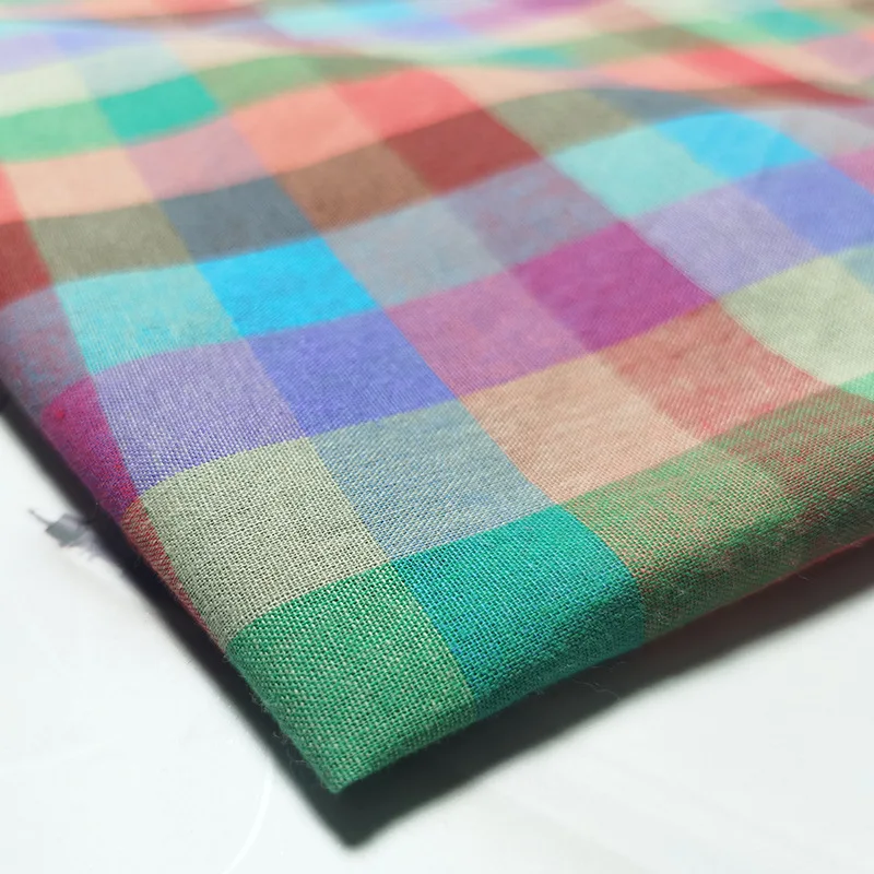 100% хлопок яркий цвет ткань пошив рубашки платье блузка длиной до метров