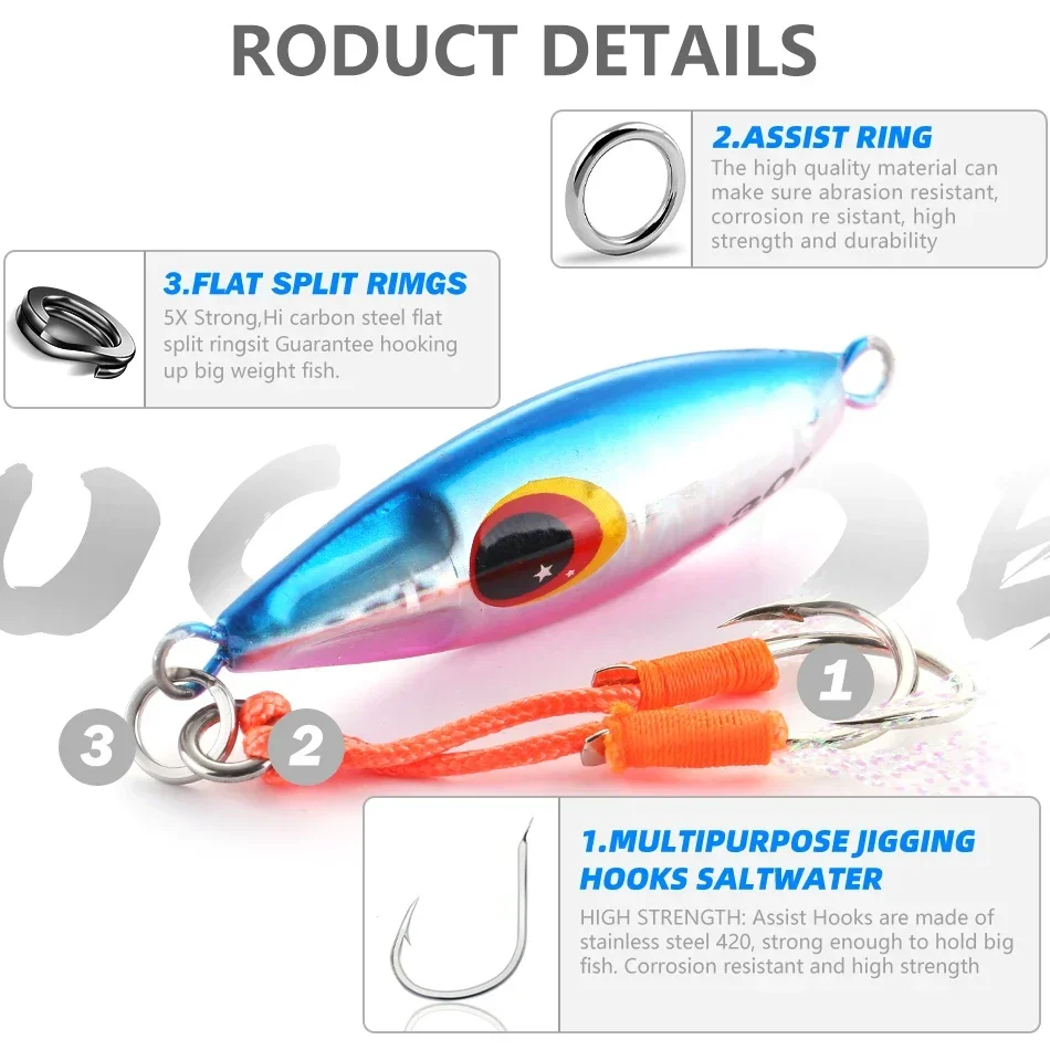 Новинка мягкие металлические приманки MOOKZZ 20 г 30 40 60 80 100 высококачественные для