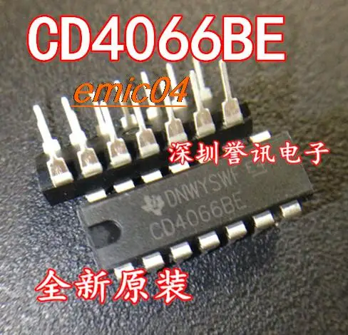 10 шт., Оригинальные запасные части CD4066 CD4066BE HEF4066 DIP14
