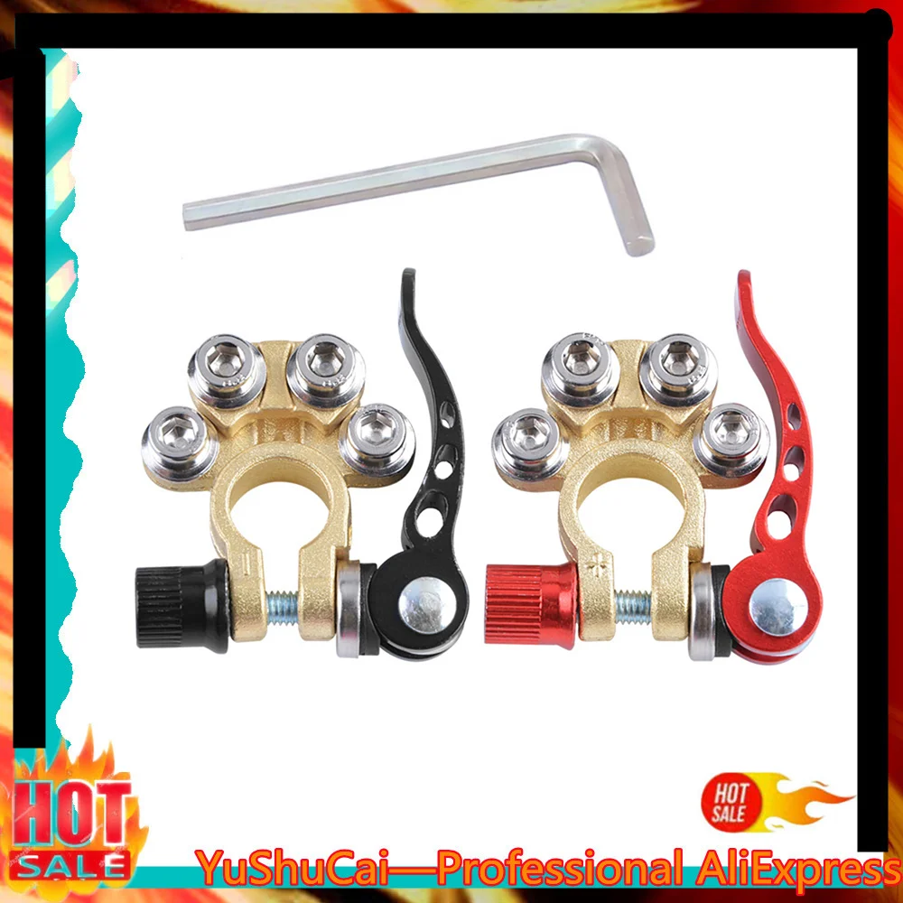 

1 пара, медные клеммы для автомобильного аккумулятора, 12 В, 24 В