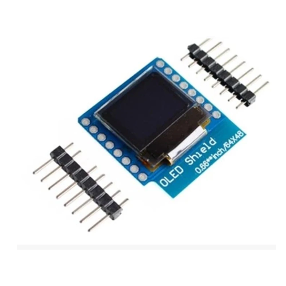 

0.66" inch For Wemos 64X48 IIC I2C LCD OLED LED Dispaly Shield for Arduino Compatible D1 Mini SSD1306