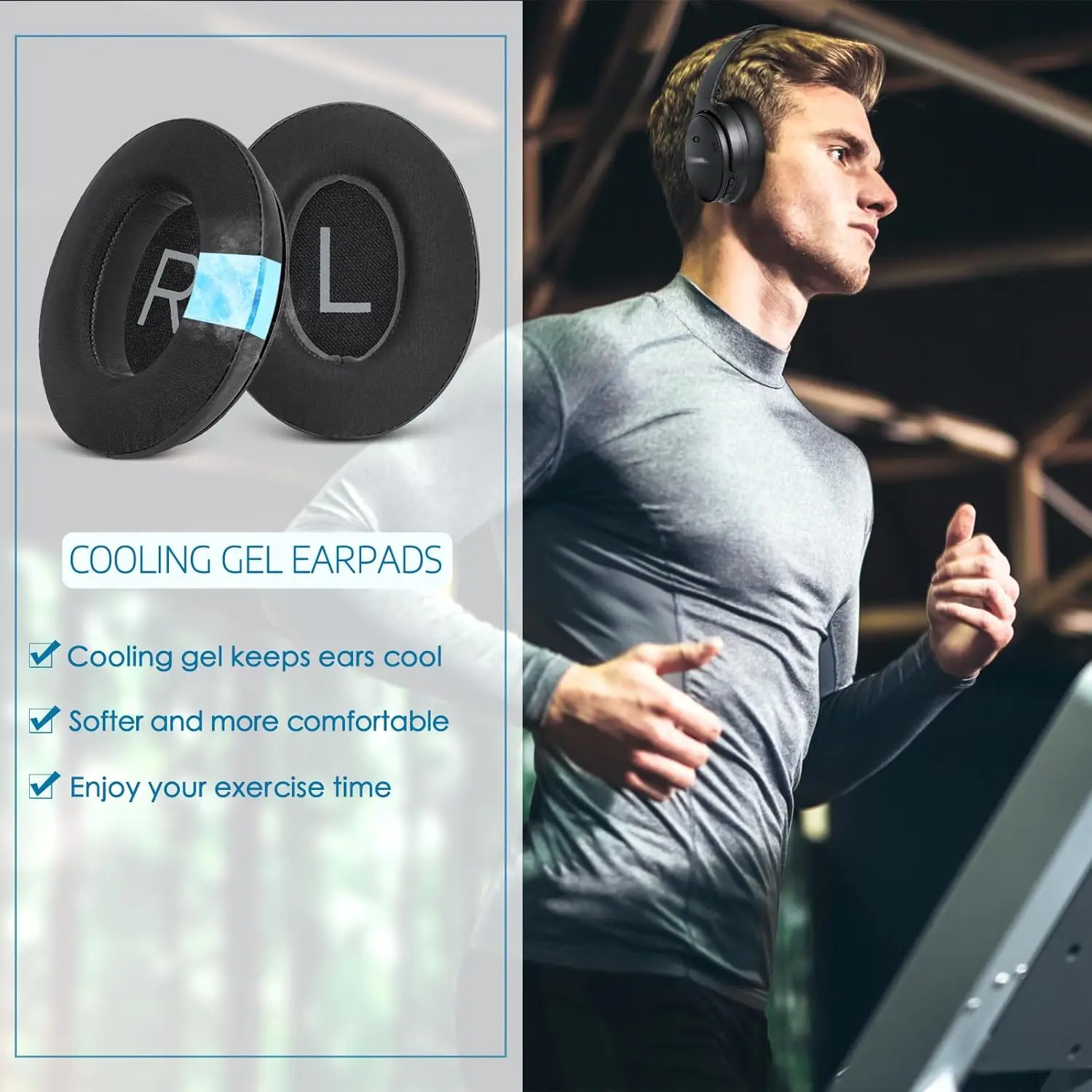 Сменные охлаждающие гелевые подушечки для наушников Bose QC45 сменные QuietComfort 45 шелк