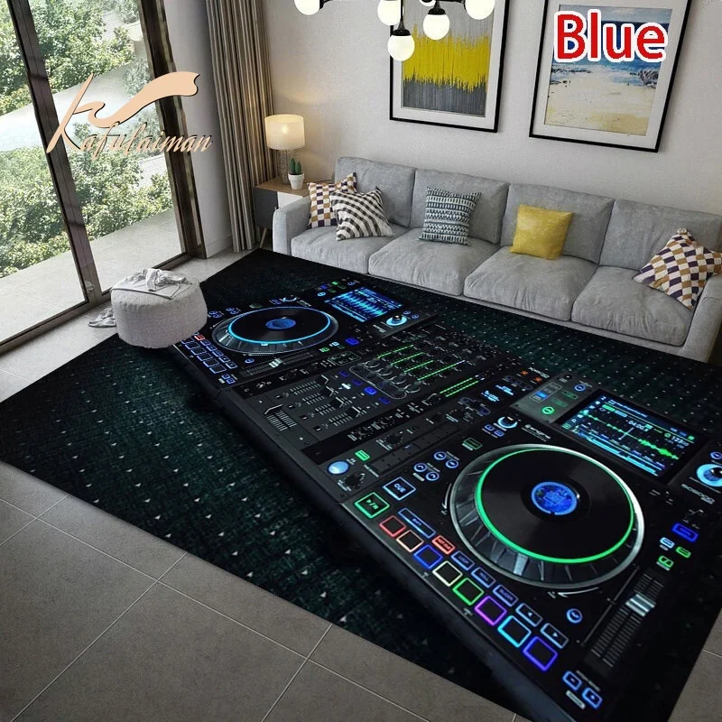 Коврик-бегунок с музыкальным узором для DJ для кухни, прихожей, спальни, гостиной, мягкий ковер, антискользящая область.