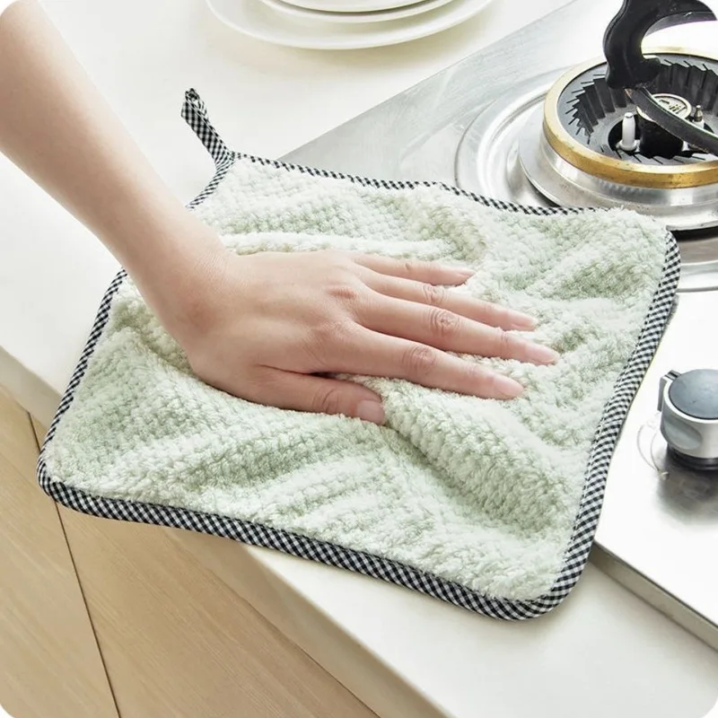 

5pcs Absorbent Microfiber Kitchen Dish Cloth High-efficiency Tableware Household Cleaning Towel Kitchen Tools Gadgets