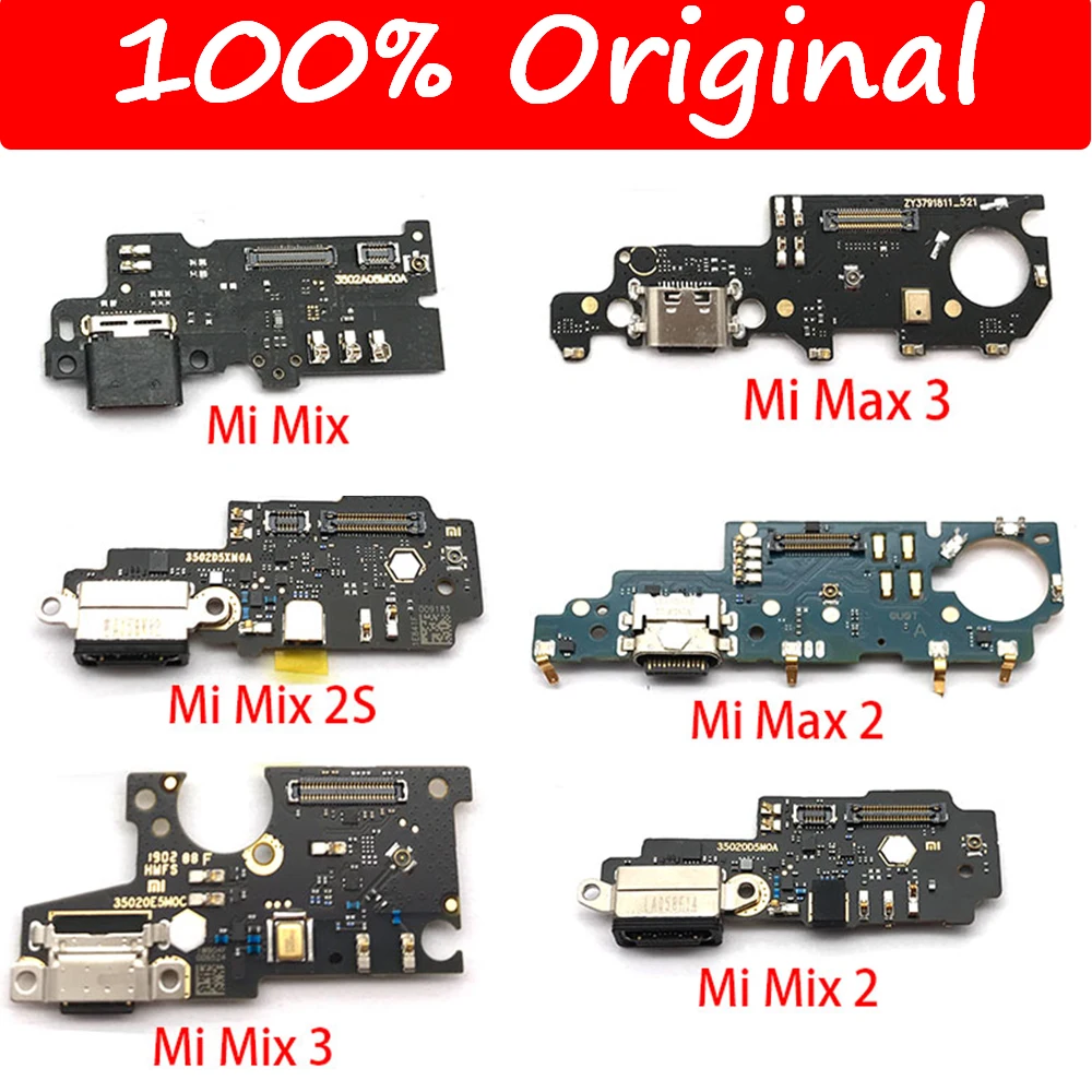 

100% Origianl Micro USB Charger Dock Connector Charging Port Microphone Flex Cable For Xiaomi Mi Max Mix 2 3 Max2 Max3 Mix2 Mix3