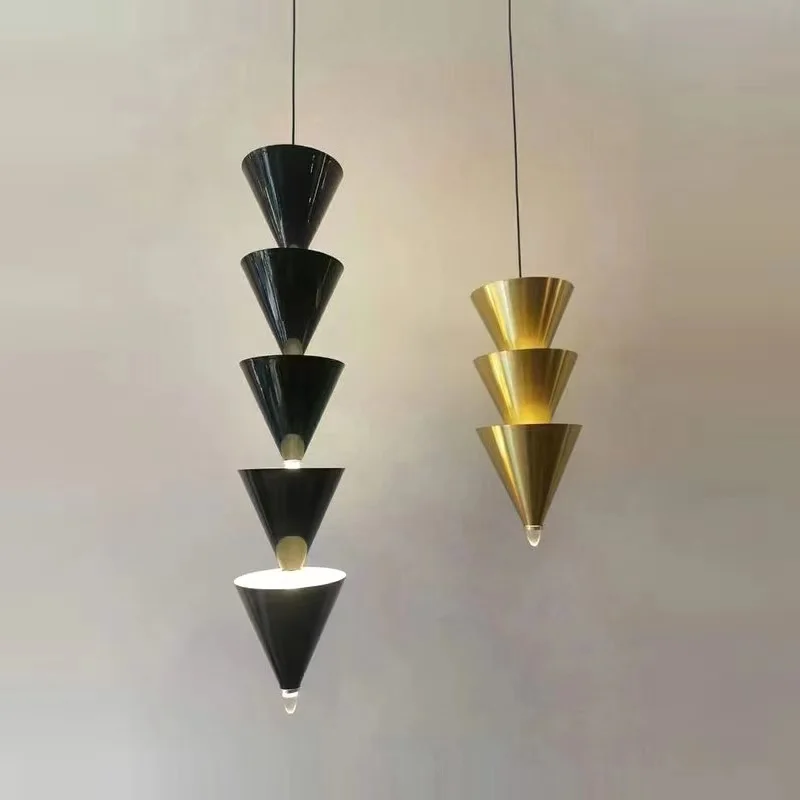 

Подвесная настольная светодиодная лампа, декоративный светильник для комнаты, креативный конусный прикроватный конический длинный шнур в стиле постмодерн