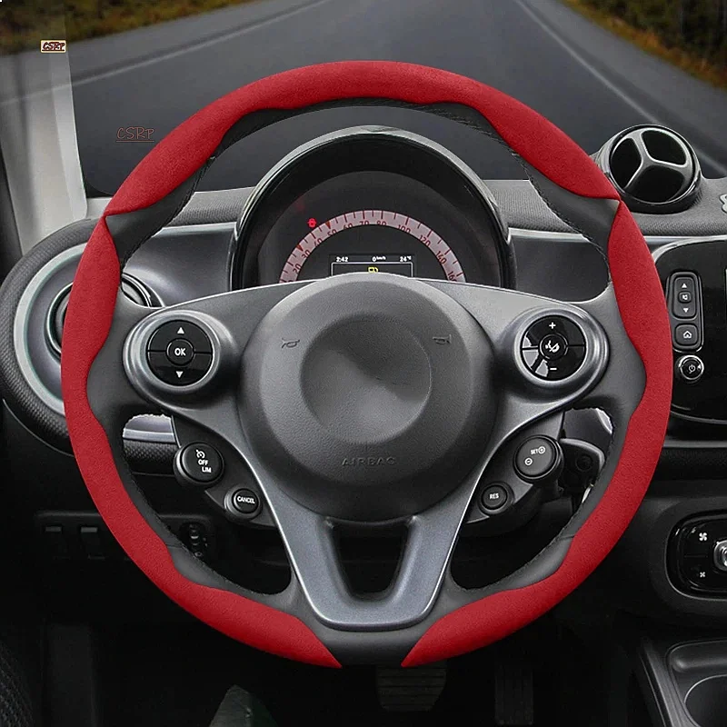 Фото Умный замшевый чехол на руль, подходит для Fortwo 451 450, Tronsmart T7 453, Gauge Gbd2 1 3, Forfour Roadster №4