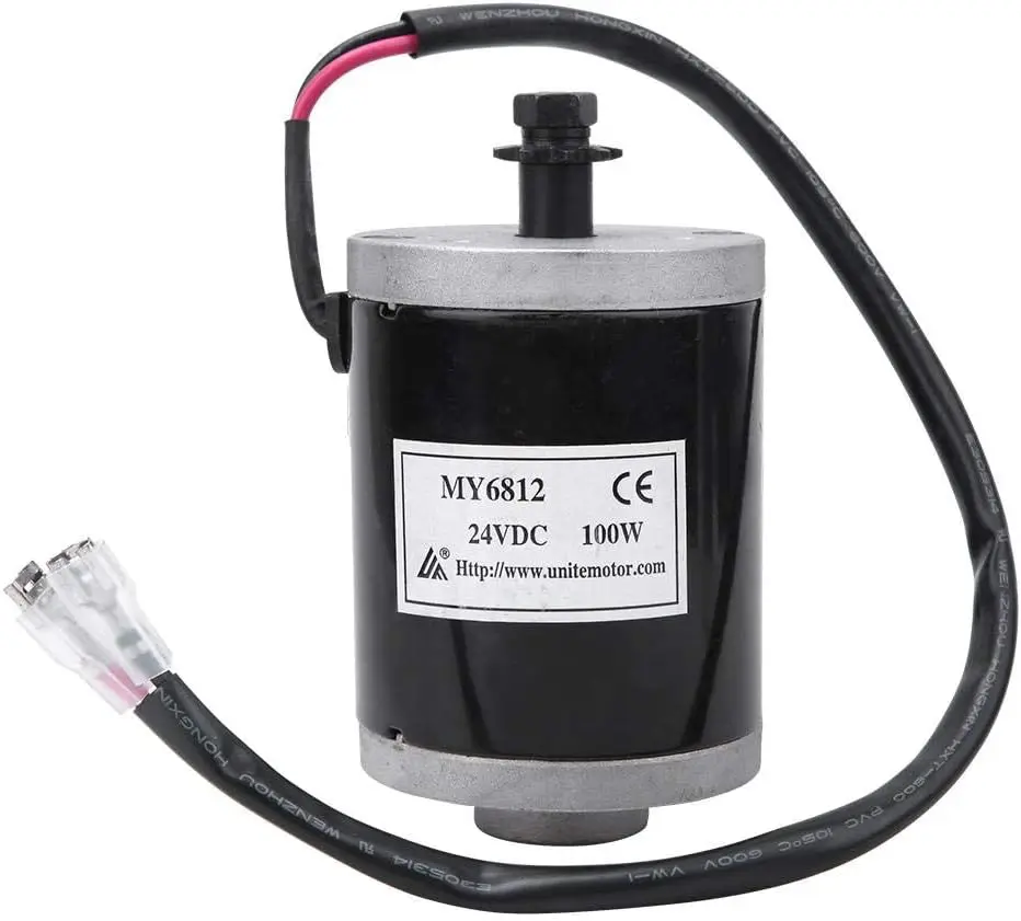 

MY6812 Dc 100w 120W 150W 24V/12v / high speed motor with with belt pulley , scooter small brush motor