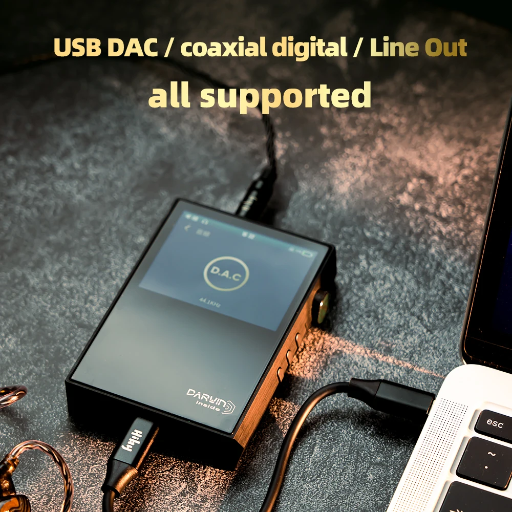 HiBy RS2 Дарвин R2R USB DAC Hi-Res музыкальный плеер MP3 Bluetooth DSD256 MQA8x SPDIF 3 5/4 4 мм выход двойная