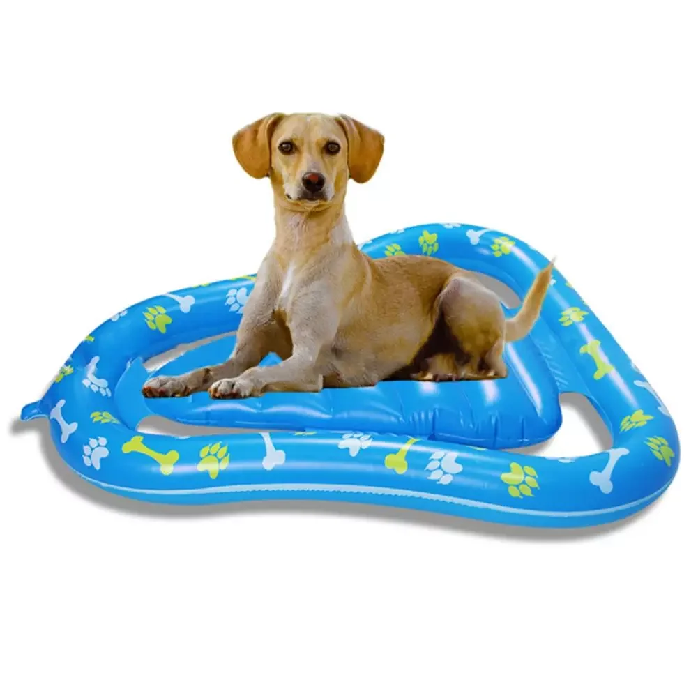 

Dog Pool Float Summer Pet Dog Swimming Pool Float Dog Pool Floating Row Bed Raft Pet Water Toy Inflatable Beach Toy for Dog Cat
