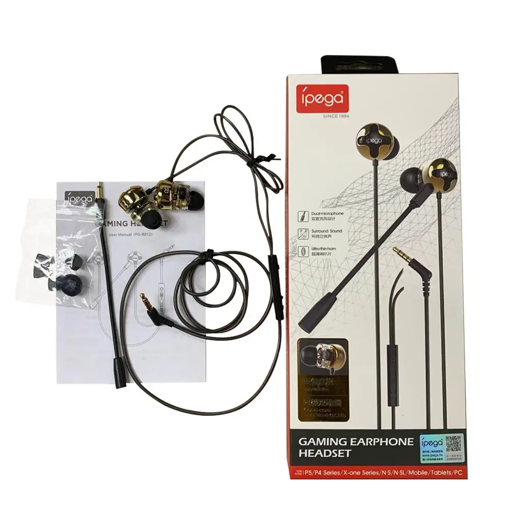 

Игровые наушники-вкладыши 3,5 мм, проводные наушники Super Bass со съемным длинным микрофоном для игрового компьютера, ноутбука