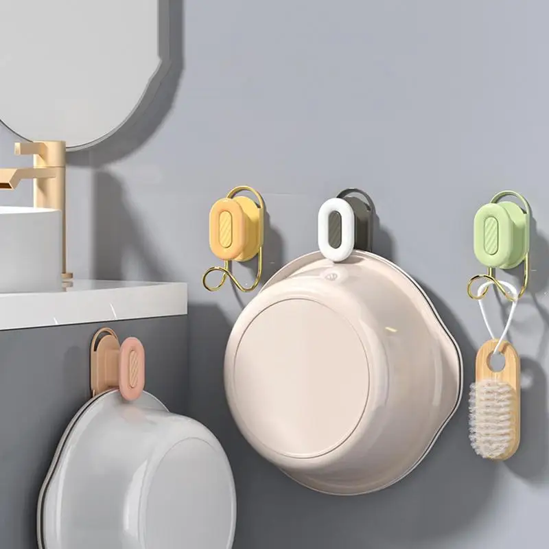 

Hook Bathroom Towel Hanger Multi-purpose Wall Organizer Hook Washbasin Hook Home Accessories Suction Hook PunchFree For Kitchen