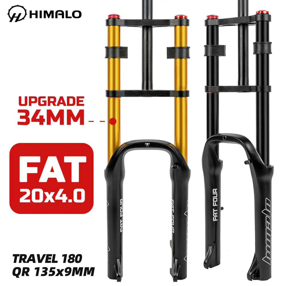 HIMALO 680 20''*4.0'' 20*135MM Fat fork Snow beach bike fat fork shoulder OIL AIR fork magnesium alloy Legs bicycle fork parts