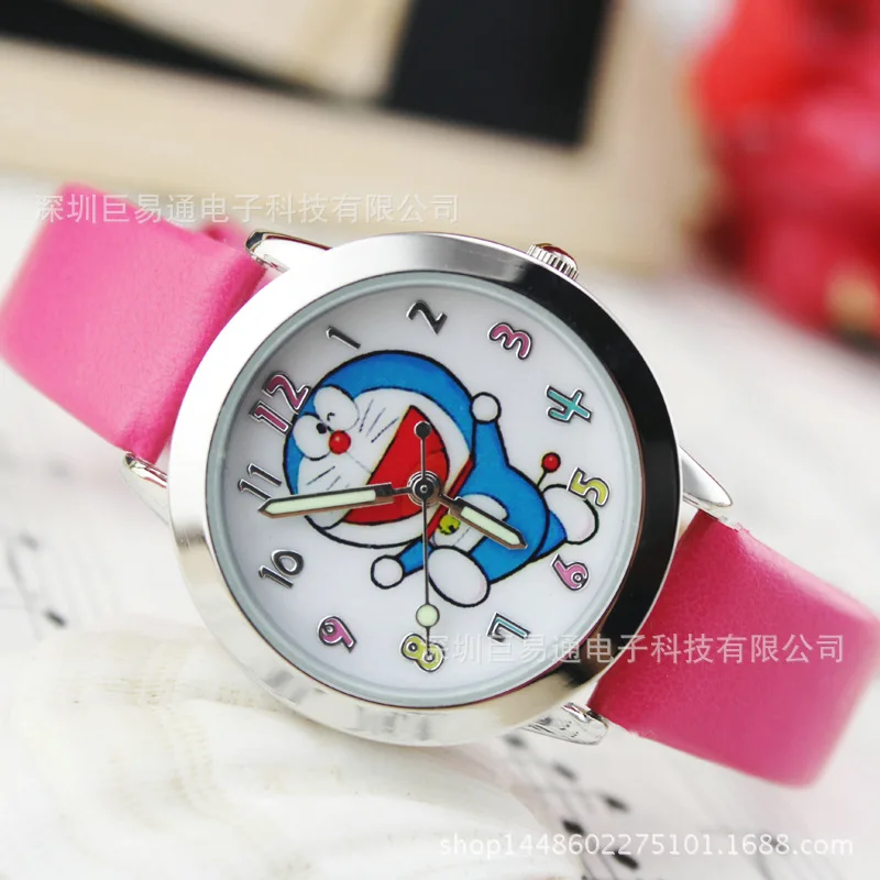 

Korean Version of Fashion Dolai A Dream Quartz Watch Clocks Cartoon Animation Children's Watch Jingdong Cat Christmas Gifts