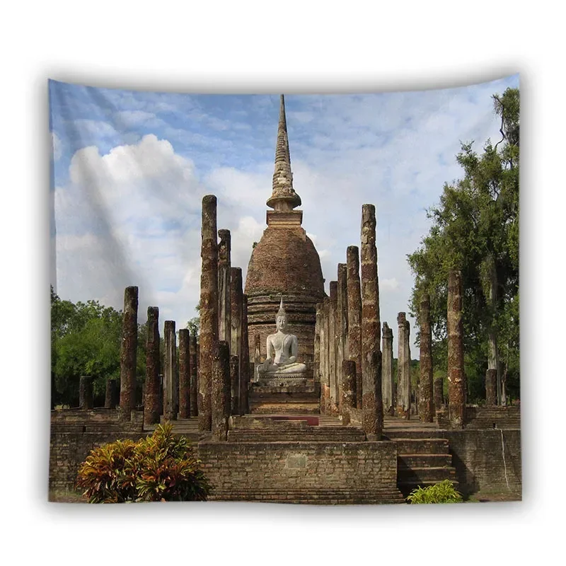 Индийская статуя Будды медитация 7-чакра гобелен настенный с мандалой настенная