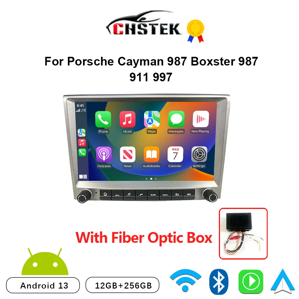 Автомобильный радиоприемник CHSTEK Carplay Android 13 для Porsche Cayman 911 987 Boxster 997