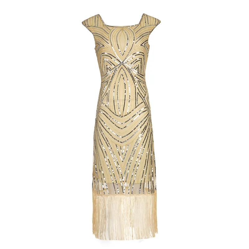 

Mandylandy, роскошное вечернее платье с блестками, женские облегающие платья-миди без рукавов с бусинами и кисточками, вечернее винтажное платье...