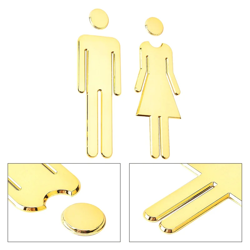 Акриловая 3d Табличка Для Унитаза Элегантный Дизайн Дверная Наклейка Ванной